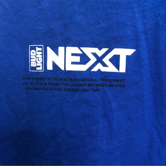 Pangaia blue long sleeve tee shirt Budlight logo - Picture 3 of 8